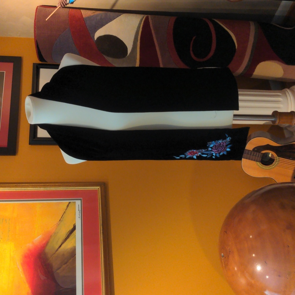 Black Velvet August Silk Wrap Scarf